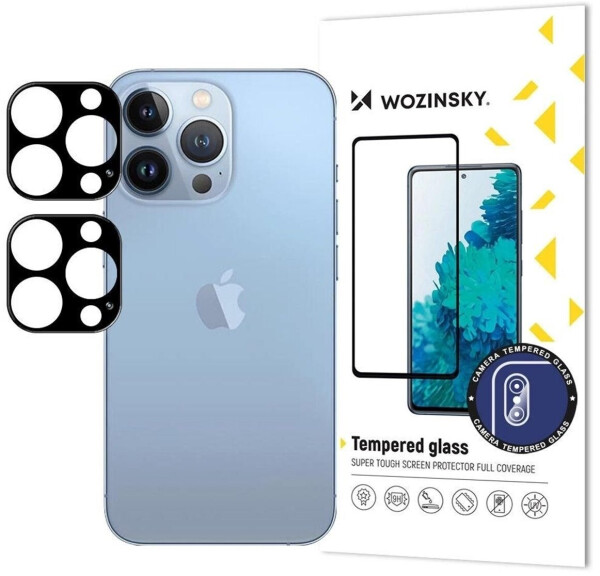 Wozinsky Full Camera Glass iPhone 17, gehärtetes Glas, schwarz, 2er-Set