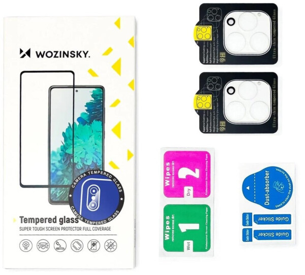 Wozinsky Full Camera Glass iPhone 17, gehärtetes Glas, schwarz, 2er-Set, Bild 3