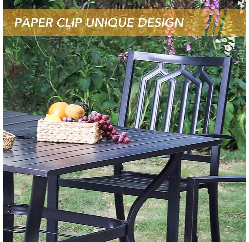 LuxusKollektion Gartenmöbel-Set 7-teilig, Metall, schwarz ab 828,99 € (Oktober 2026)