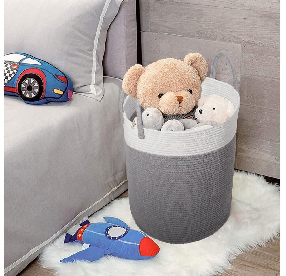 LuxusKollektion Sylando Wäschekorb Kinderzimmer grau/weiß 38x50cm ab 55,99 € (Oktober 2026)