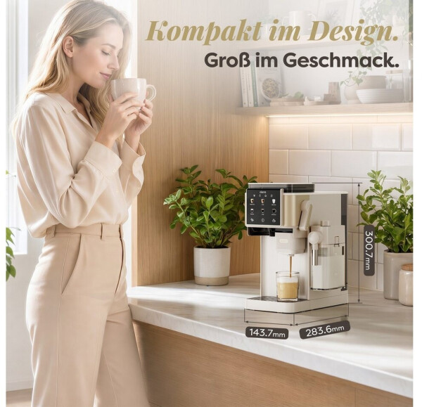 CIARRA CBSACM-D6 Siebträgermaschine mit Mahlwerk & Milchaufschäumer, 15Bar (CBSACM-D6), Bild 12