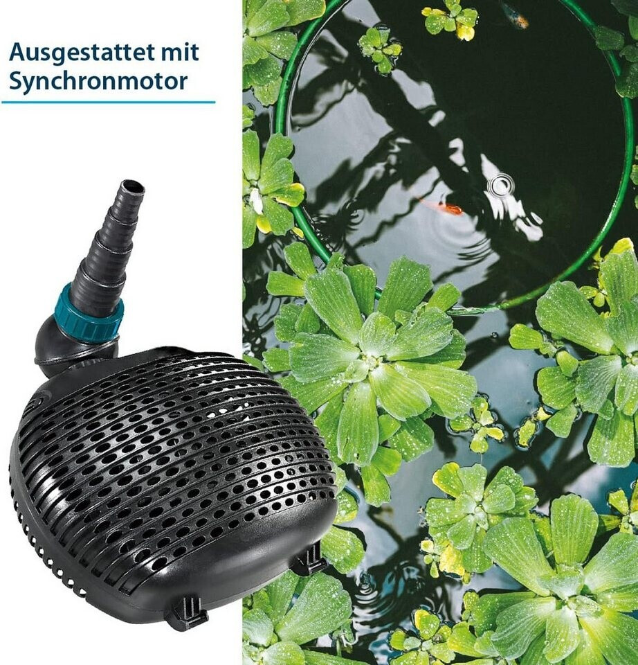 ECO Teichpumpe 8000 L/H – 80 W, Energieeffizient, Einstellbarer Durchfluss, Leise, Bachlaufpumpe Für Koiteiche & Gartenteiche, Süß- & Salzwasser ECO Teichpumpe 8000 L/H – 80 W, Energieeffizient, Einstellbarer Durchfluss, Leise, Bachlaufpumpe Für Koiteiche & Gartenteiche, Süß- & Salzwasser