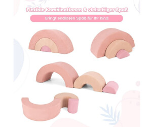 HAHASOLE Schaumstoff-Kletterblöcke Für Kinder – Weiche Motorik-Spielzeug In Beige Und Rosa HAHASOLE Schaumstoff-Kletterblöcke Für Kinder – Weiche Motorik-Spielzeug In Beige Und Rosa