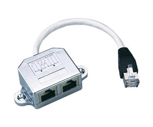 Répartiteur d'adaptateur RJ45 Y 1 à 2 connecteurs de câble Ethernet CAT6 à  double port Distributeur de câble LAN Blanc - Cdiscount Informatique