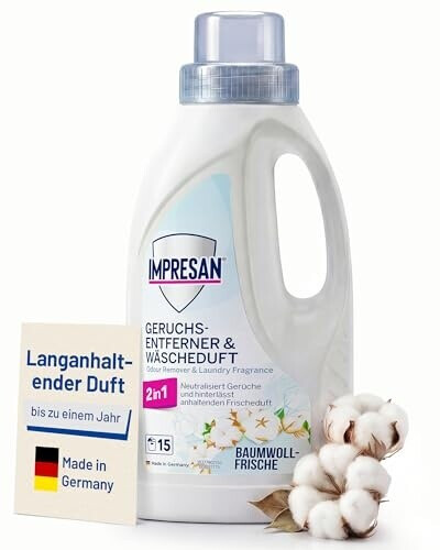 Impresan Wäscheparfüm 2in1, Geruchsentferner und Wäscheduft, flüssig, Konzentrat, Baumwollfrische, 450 ml ab 2,99 € (Oktober 2026)