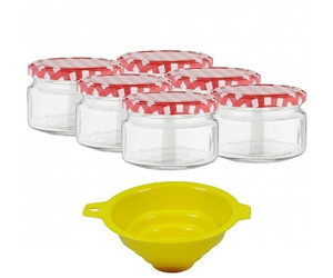 mikken Marmeladengläser 250ml mit Schraubdeckel TO82 + Einmachtrichter, 6er-Set (#60971#) ab 15,13 € (Oktober 2026)