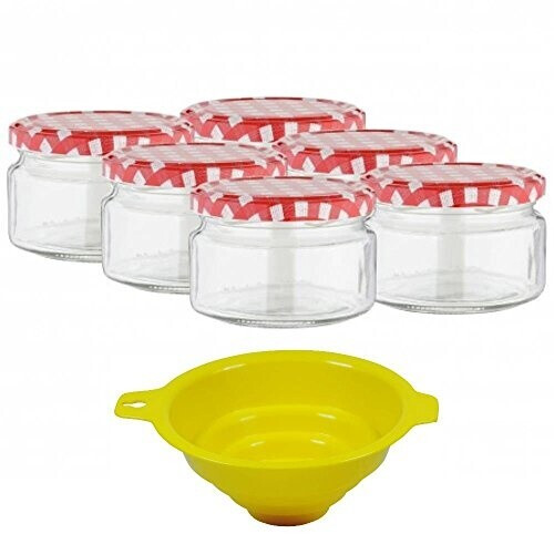 mikken Marmeladengläser 250ml mit Schraubdeckel TO82 + Einmachtrichter, 6er-Set (#60971#) ab 15,18 € (Oktober 2026)