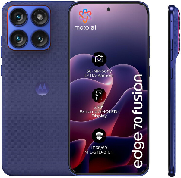 Motorola Edge 70 Fusion (5200 mAh) PANTONE Orient Blue, Bild 11