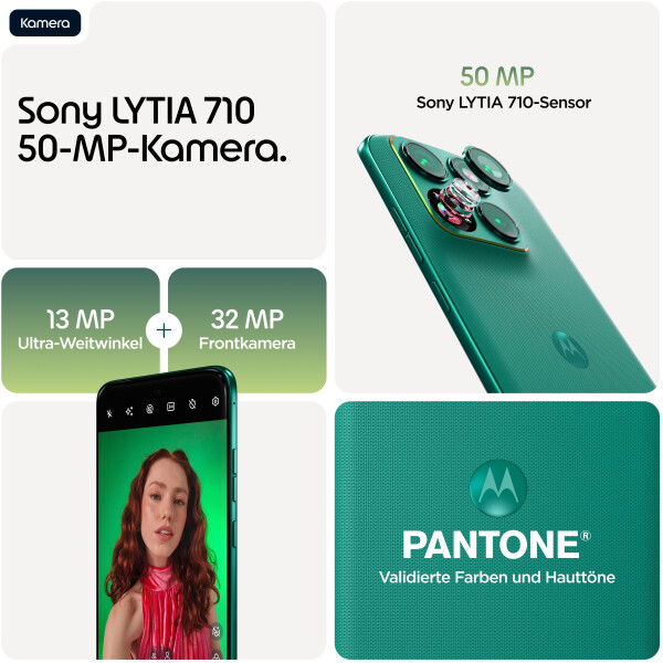 Motorola Edge 70 Fusion (5200 mAh) PANTONE Sporting Green, Bild 9
