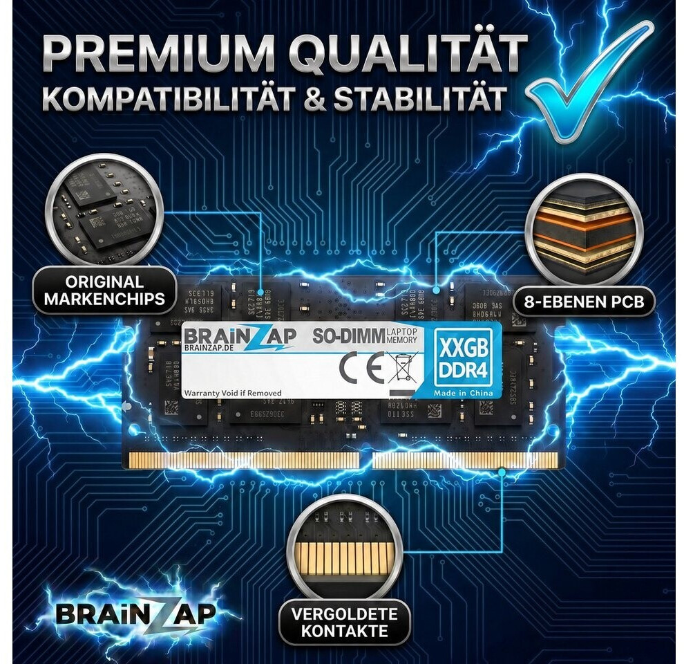 Brainzap DDR4 SO-DIMM 8GB 2666MHz CL19 Non-ECC Unbuffered (BS-D4