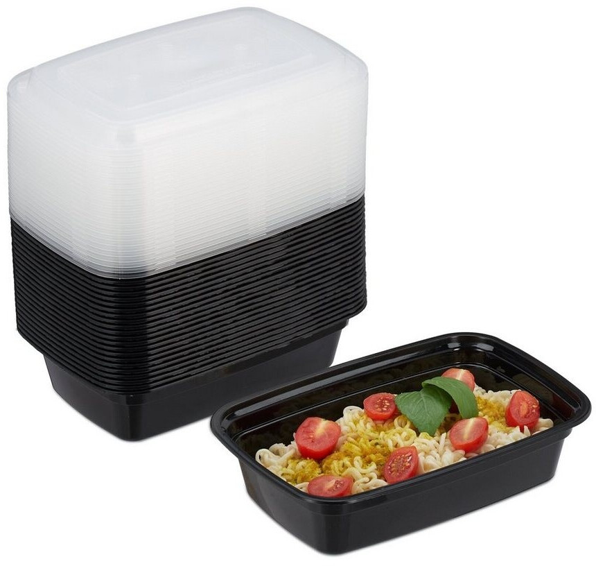 Relaxdays Meal-Prep-Boxen 24er Set, 1 Fach, stapelbar, Kunststoff ab 27,63 € (Oktober 2026)