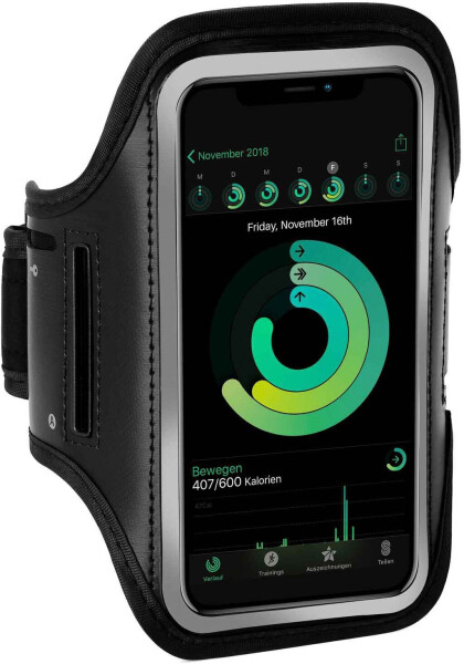 ONEFLOW Workout Case iPhone 17 Pro Sportarmband mit Touch-Fenster, schwarz