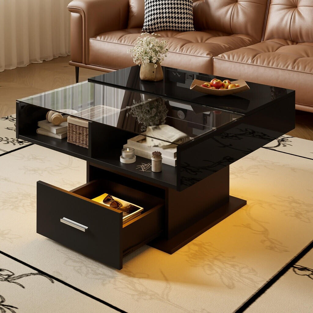 couchtisch zum hochklappen Weißer höhenverstellbarer Curve Dekorative Tischdecke