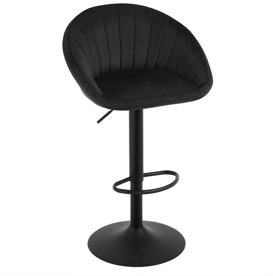Barhocker - grau - Samt - drehbar - höhenverstellbar | Online bei kaufen Barhocker - grau - Samt - drehbar - höhenverstellbar | Online bei kaufen