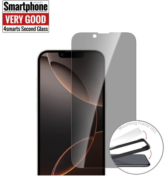 4smarts Second Glass Privacy Displayschutz mit Montagerahmen für iPhone 17 Pro (541574), Bild 2