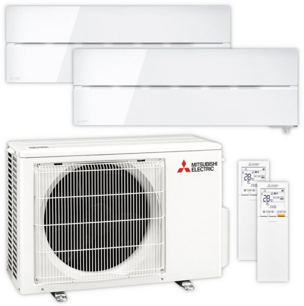 Mitsubishi Electric Multisplit-Klimaanlage MXZ-2F42VF4 + MSZ-LN25VG2W + MSZ-LN35VG2W natural white