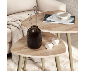 VICCO Twino Couchtisch rund Sonoma Eiche, 48x45cm, 2er-Set ab 29,90 € (Oktober 2026)