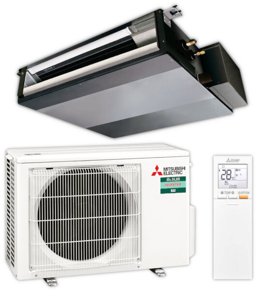 Mitsubishi Electric Kanal -Split-Klimaanlage SUZ-M25VA2 + SEZ-M25DA2