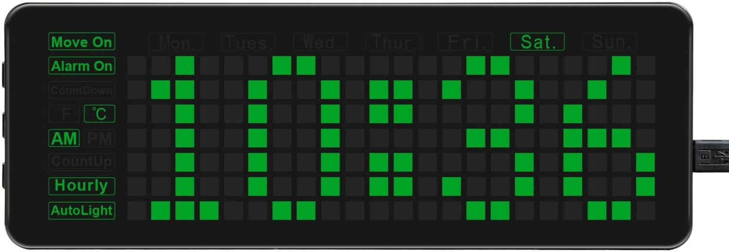 Waveshare Pico Clock Green LED-Uhr für Raspberry Pi Pico, RTC, 8x24 ...