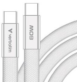 Verbatim Sync & Charge USB-C auf USB-C Kabel 60W 1,2m weiß (30274), Bild 4