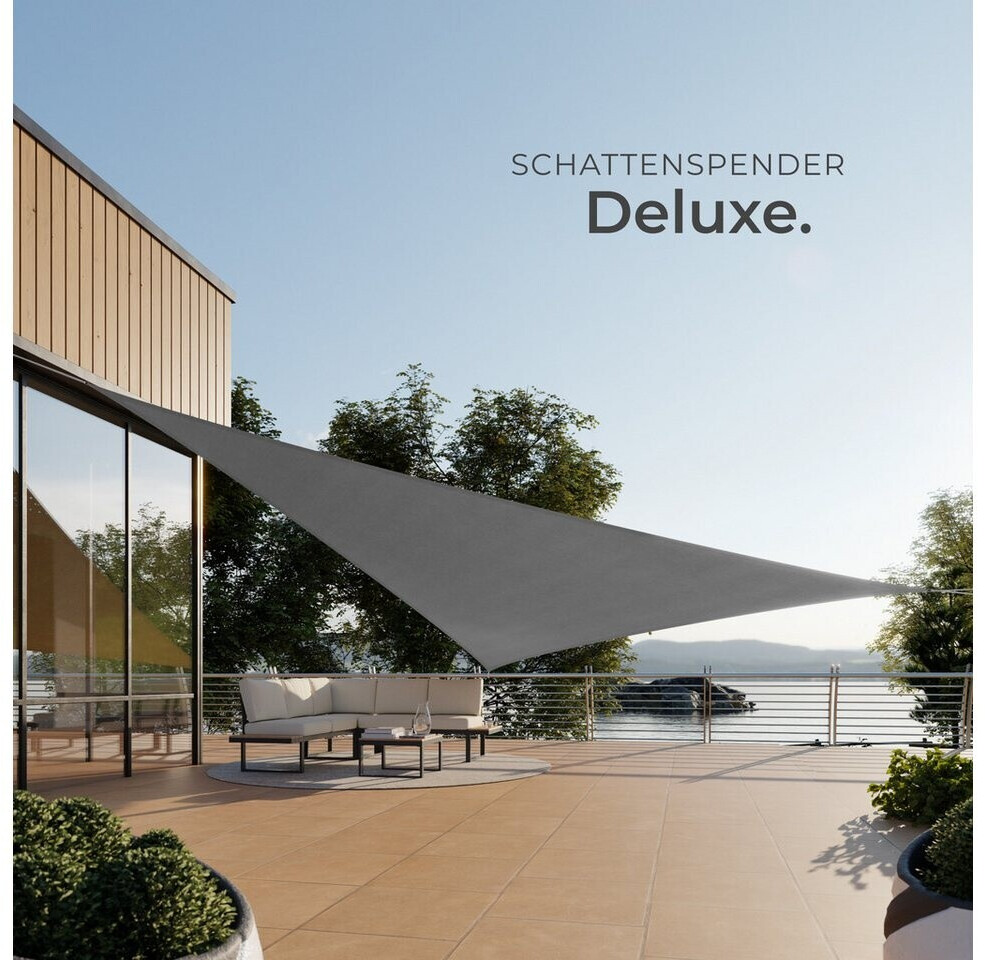 sonnensegel gelb dreieck Kezidhp mit Befestigungsseile, Premium HDPE 3x2.5x2.5m Atmungsaktiv Sonnensegel,95% UV-Schutz für Außenbereich,für Außenbereich, Terrasse, Balkon, Garten(Grau) (Gelb) L3: Taschen + Gepäck PTFE (Teflon) Garn extrem Größen NEU:70/6-9m