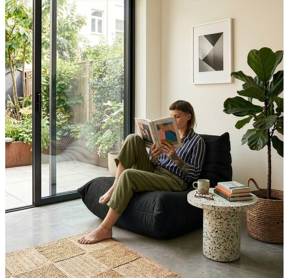 en.casa Kodsø Bodensessel Mikrofaser, schwarz, 75x90x100cm ab 160,99 € (Oktober 2026)