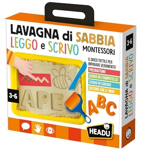 Headu Stencil Montessori – 35 Pochoirs + 6 Feutres – Dès 2 Ans – Dessin Et Coloriage – Made In Italy