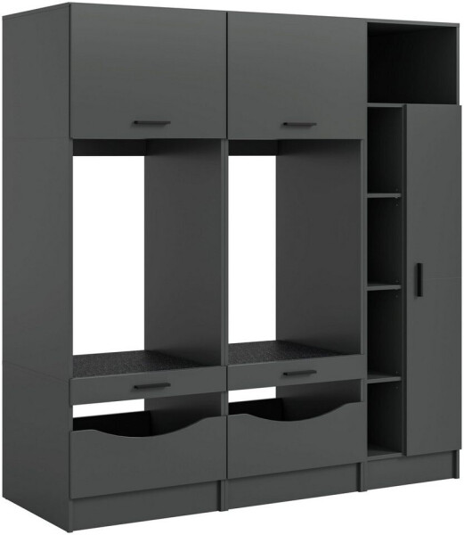 xonox.home Free Waschmaschinenumbau-Set 3-teilig, anthrazit, 182x195x68cm