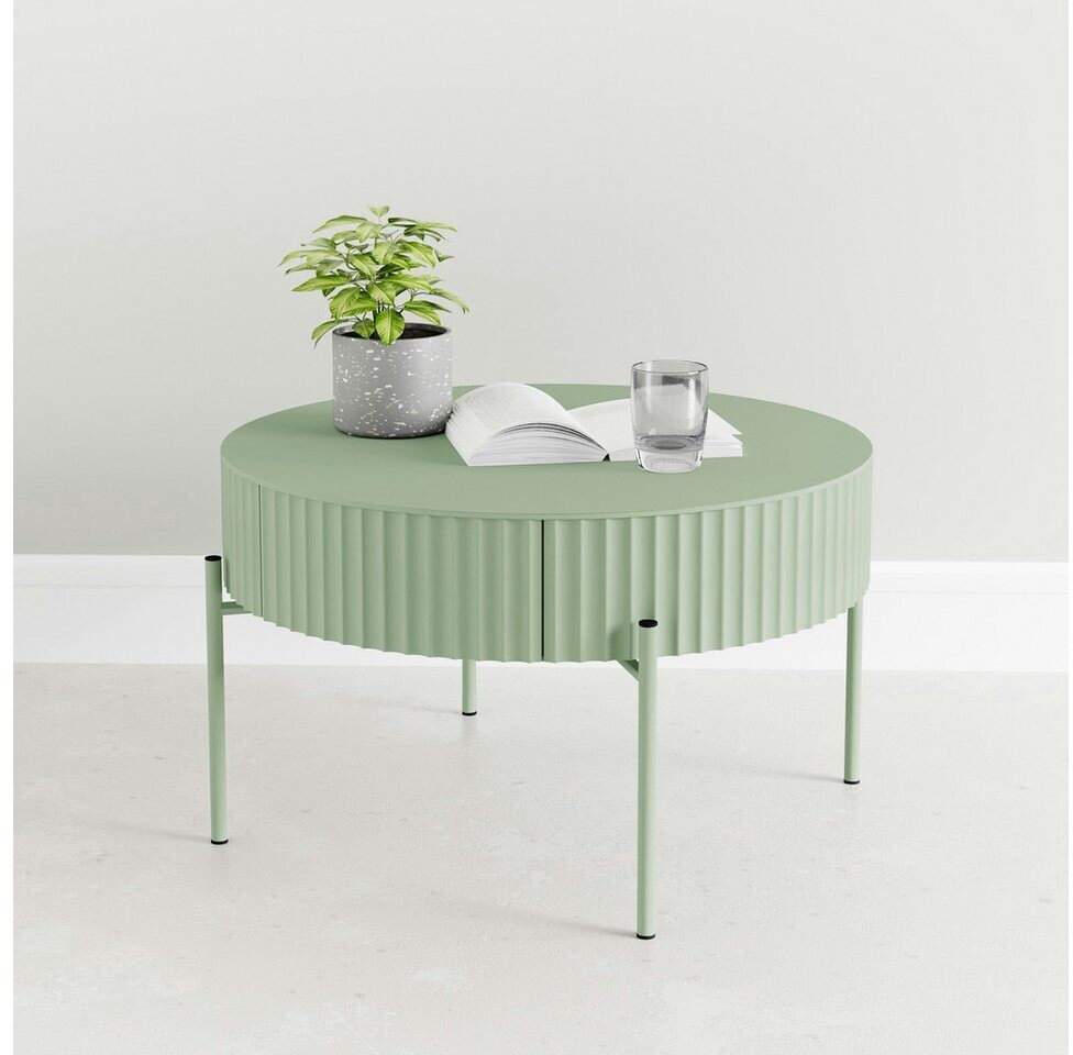 en.casa Rill Couchtisch mit Schublade, rund, mintgrün, 36x60cm ab 59,99 € (Oktober 2026)