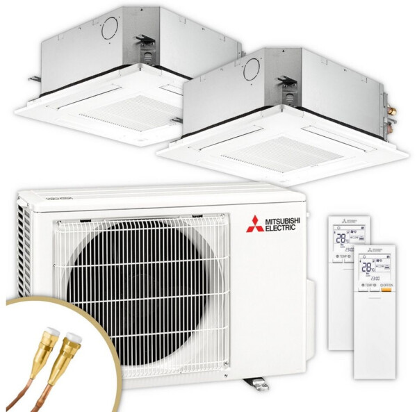 Mitsubishi Electric Multisplit-Klimaanlage MXZ-2F53VF4 + 2 x SLZ-M35FA2 (Multi-SLZ-QC02)