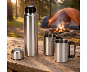Mojawo Thermoskanne 3-tlg. Edelstahl 1L + 2 Isolier-Kaffeebecher ab 11,99 € (Oktober 2026)