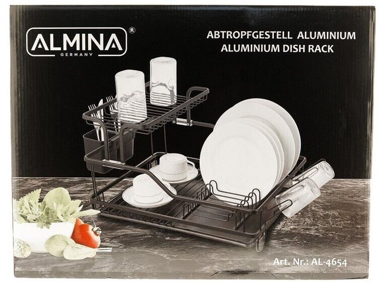 Almina Geschirrständer Abtropfgestell schwarz (AL-4654) ab 49,95 € (Oktober 2026)