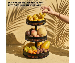 eluno 3-stöckige runde Obstetagere aus Metall, schwarz (Ø 20/25/30cm) ab 46,99 € (Oktober 2026)