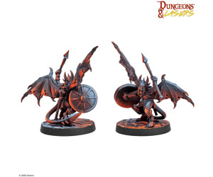 Dungeons & Lasers Wolfrake Draak Miniature - 113 Mm - Ongeschilderd - 5E Compatibel - Voor DND & RPG