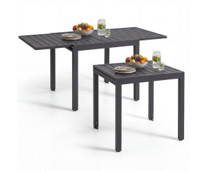 TecTake Campos Gartentisch Aluminium ausziehbar, dunkelgrau, 80-160x80x75cm (406527) ab 189,79 € (Oktober 2026)