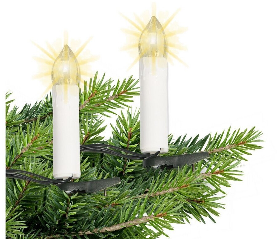 Gartenpirat Weihnachtsbaum-Lichterkette LED-Kerzen warmweiß mit Halteclip und Timer, 50 LEDs, 25m ab 38,48 € (Oktober 2026)