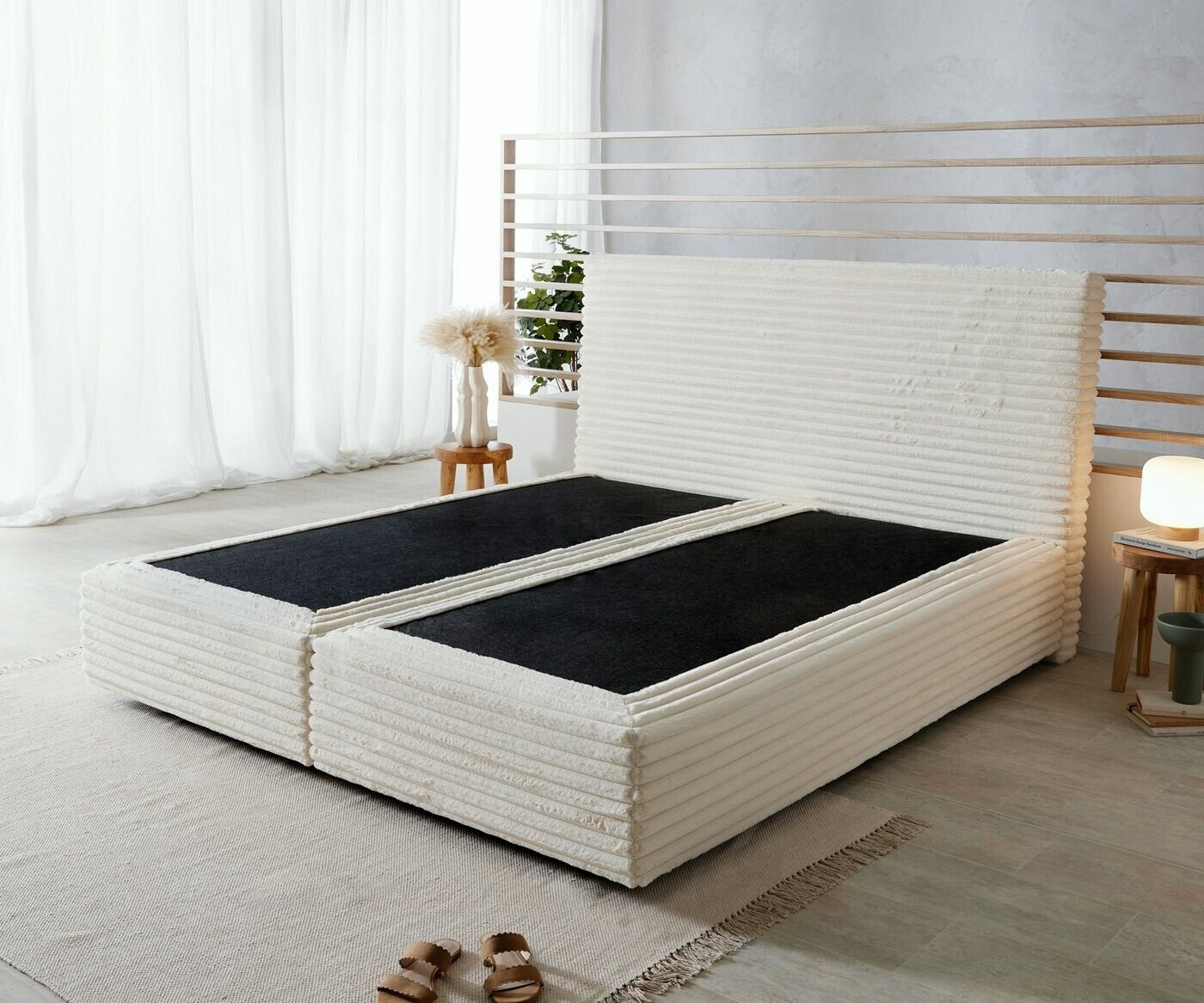 DeLife Dream-Well Boxspringgestell Plüsch-Cord beige 180x200cm ab 889,90 € (Oktober 2026)