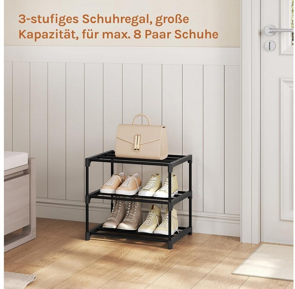 Woltu Schuhregal schmal, 3 Ebenen, Metall, schwarz (W0ITT6067) ab 12,99 € (Oktober 2026)