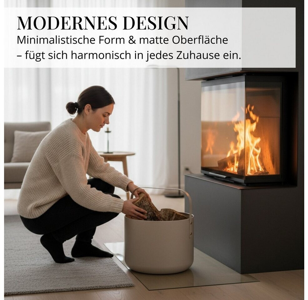 LIVLIG Kaminholzkorb Metall, beige, 36x44cm (ECM002000684) ab 69,99 € (Oktober 2026)