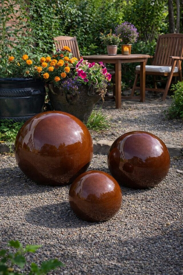 KERAZO Keramik Gartenkugel 40cm, braun, frostfest ab 89,99 € (Oktober 2026)