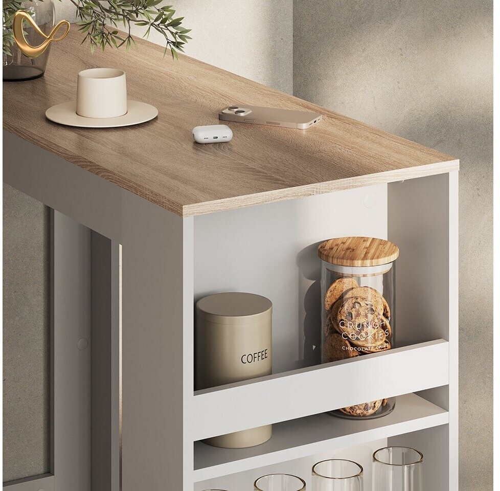 Livinity Regusa Bartisch weiß/Sonoma, 45x110cm (55924) ab 89,90 € (Oktober 2026)