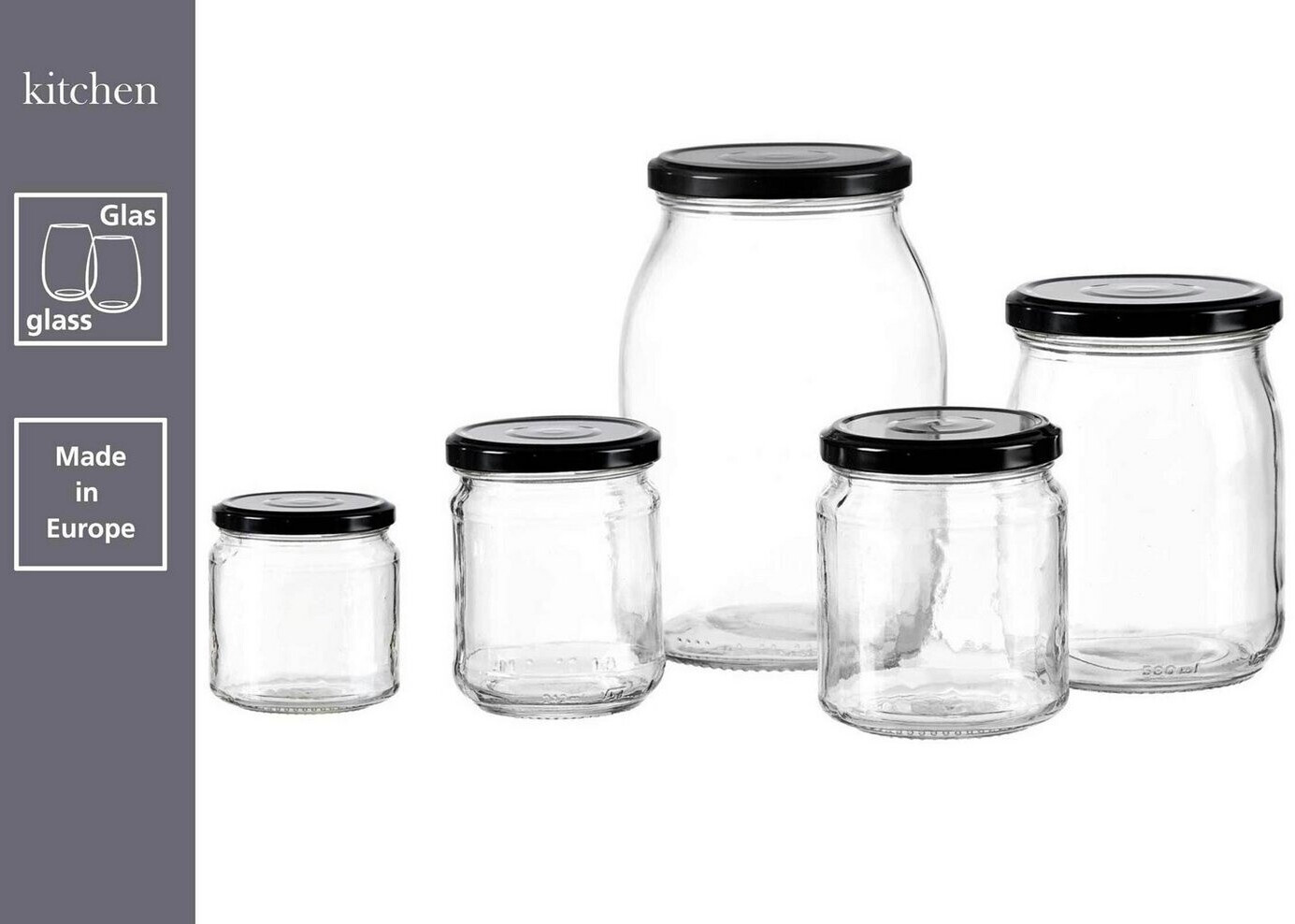 Ritzenhoff & Breker Kitchen Love Einmachgläser 1l, transparent, 6er-Set ab 36,95 € (Oktober 2026)