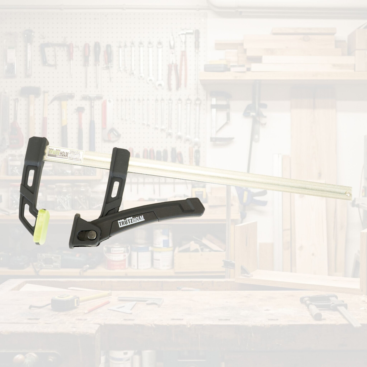 WALTER Spannzwinge Schnellspannzwingen 4 tlg., Mit einem Handgriff werden Schnellspannzwingen zum Spreizer umgebaut WALTER Spannzwinge Schnellspannzwingen 4 tlg., Mit einem Handgriff werden Schnellspannzwingen zum Spreizer umgebaut