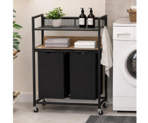 DanDiBo Wäschekorb mit Rollen, 2 Fächer und Ablage (96698) ab 79,99 € (Oktober 2026)