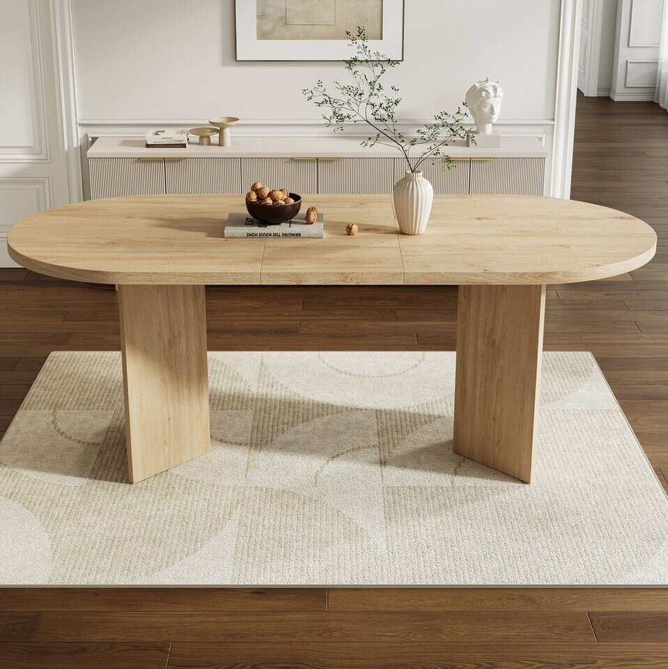 MODFU Ovaler Esstisch mit abgerundeten Ecken, Eiche, 200×90cm ab 172,18 € (Oktober 2026)