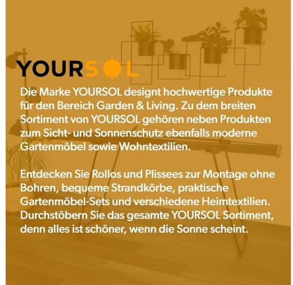 Yoursol Florenz Ultra Wäscheständer ausziehbar, schwarz, 28m (YOURSOL_11017), Bild 6