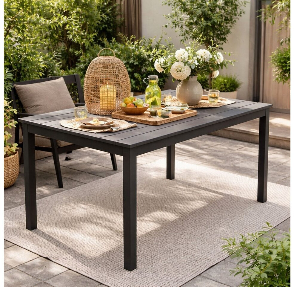 Mojawo Gartentisch Kunststoff Holz-Optik 138x80x72cm anthrazit ab 108,99 € (Oktober 2026)