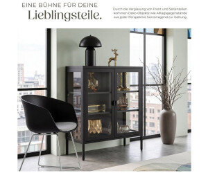 TecTake Baker Metallvitrine mit Glastüren, schwarz (406417) ab 99,99 € (Oktober 2026)