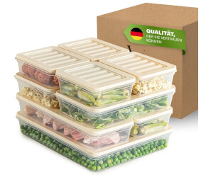 Viwares Fresh Box Frischhaltedosen stapelbar, 9er-Set, frostfest bis -25°C (Fresh Box Beige 9-delig Set) ab 39,90 € (Oktober 2026)