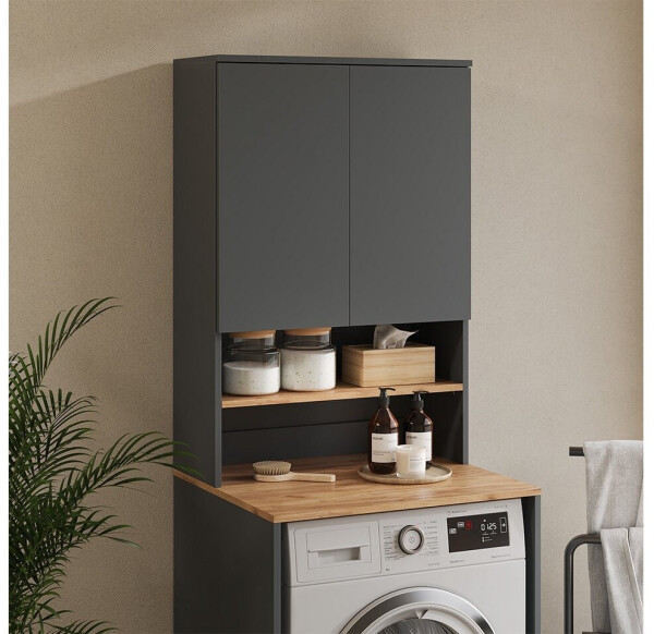 VICCO Viktor Waschmaschinenschrank anthrazit/goldkraft Eiche, 68x100,4cm (55160)